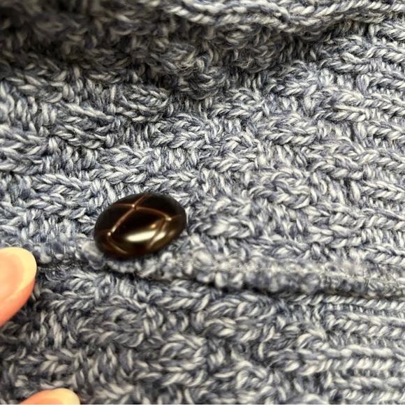 Shannon Woolen Mills Woman’s Cable Knit Cardigan Chunky Capsule M Classic Blue - Picture 10 of 10